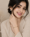 Ore 9K Gold Diamond Infinity Mangalsutra Bracelet