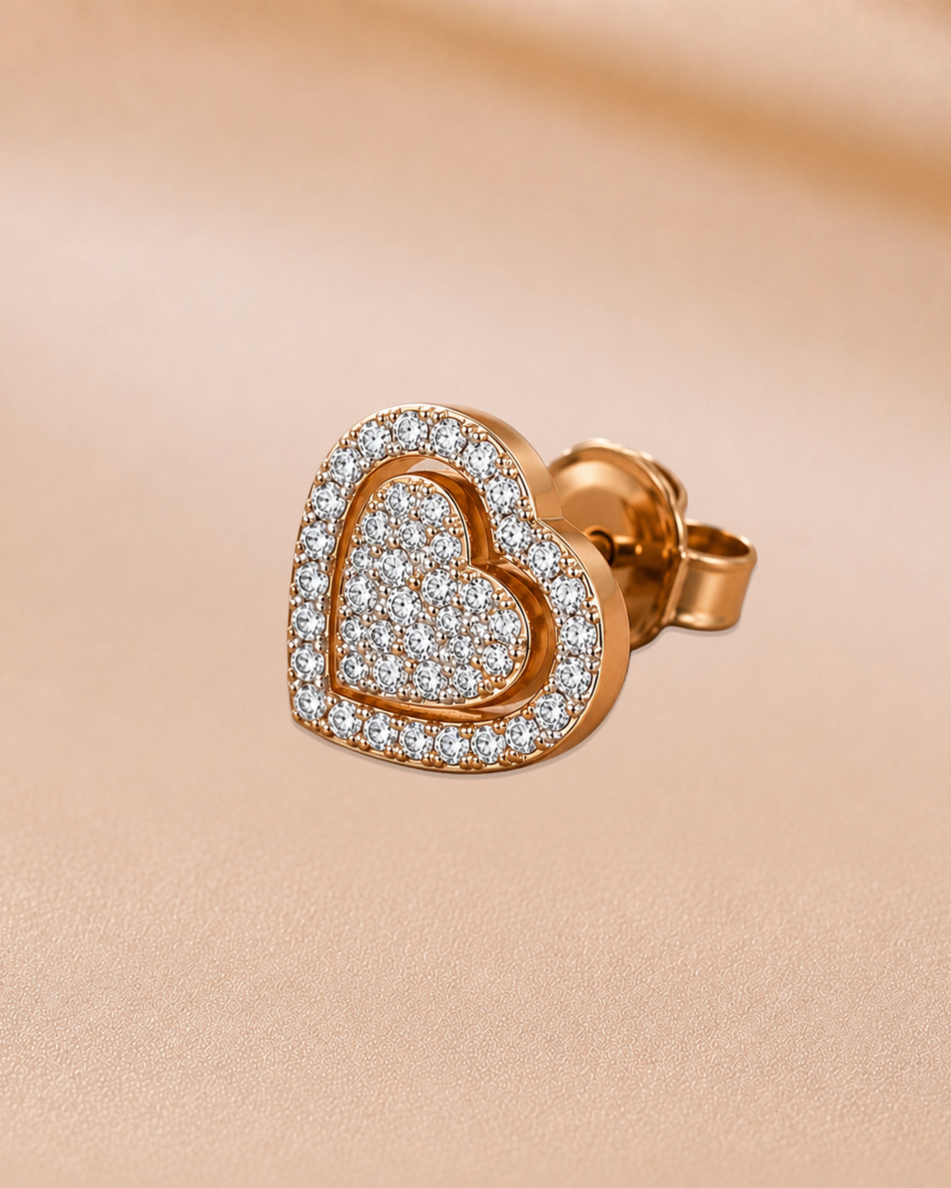 Ore 14KT Yellow Gold Heart Earrings