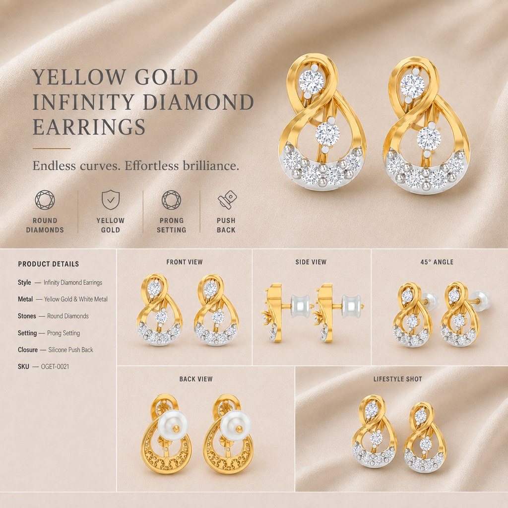 Ore 14KT Yellow Gold Earrings