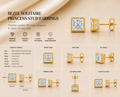 Ore 9K Yellow Gold 1.04 ct Round Bezel-Set Solitaire Stud Earrings
