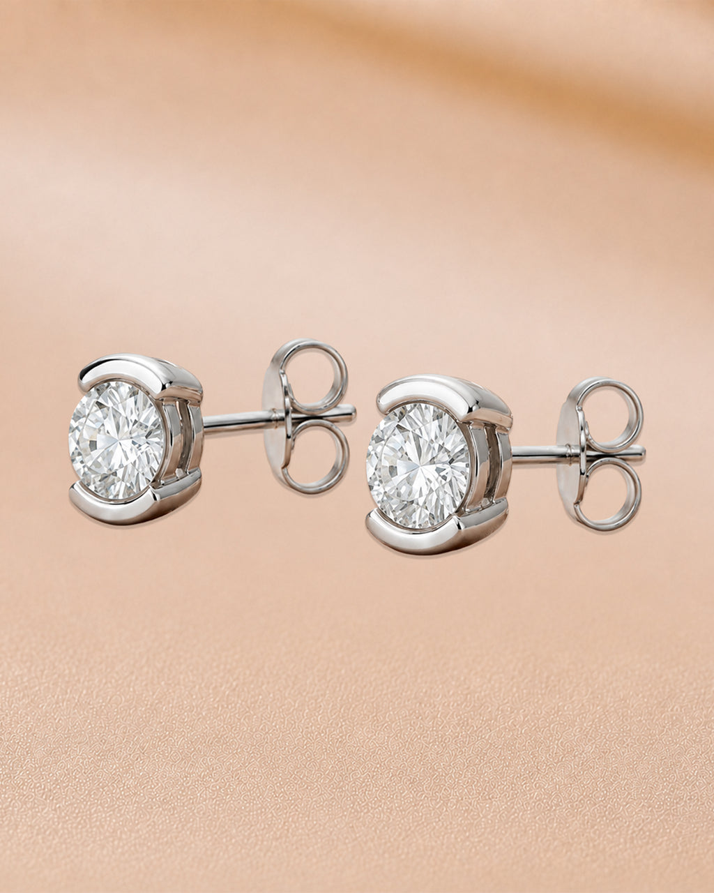 Ore 14KT Yellow Gold Solitaire Diamond Earrings