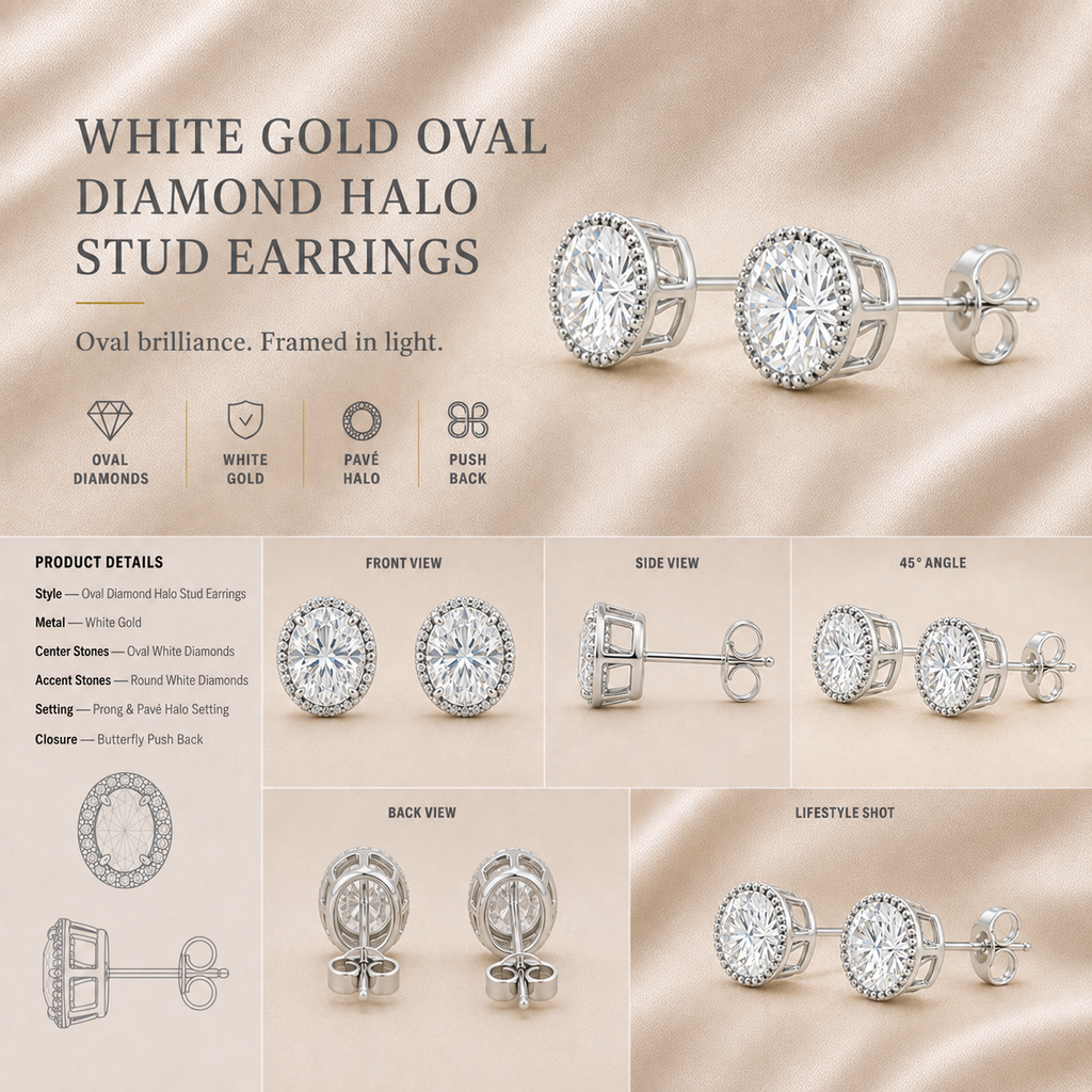 Ore 14KT Yellow Gold Circular Solitaire Diamond Earrings