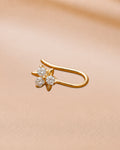 Ore 14KT Yellow Gold Hook Nose Pin