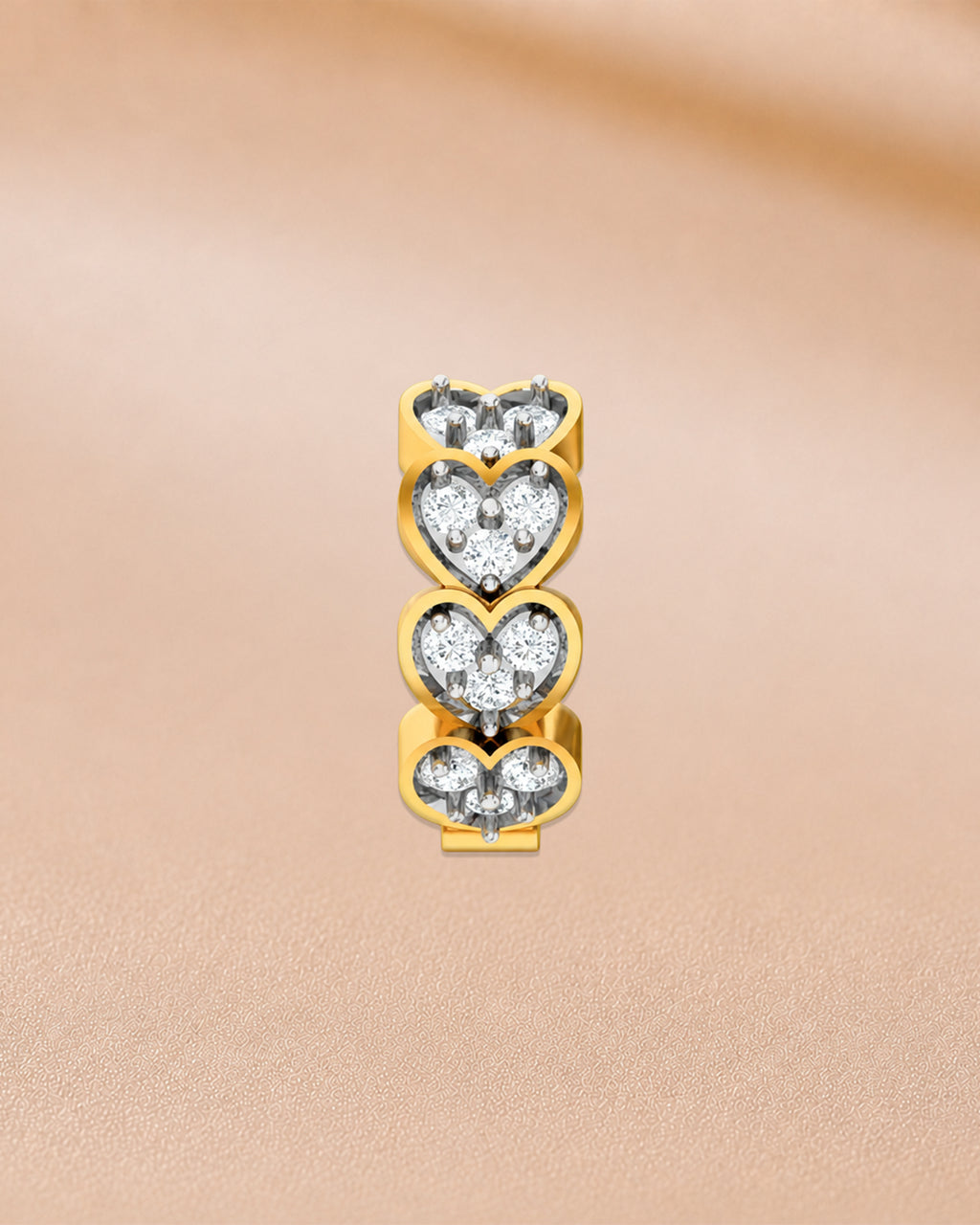 Ore 14KT Yellow Gold Heart Nose Pin