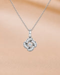 Ore 14KT Rose Gold Solitaire Flower Pendant with Chain