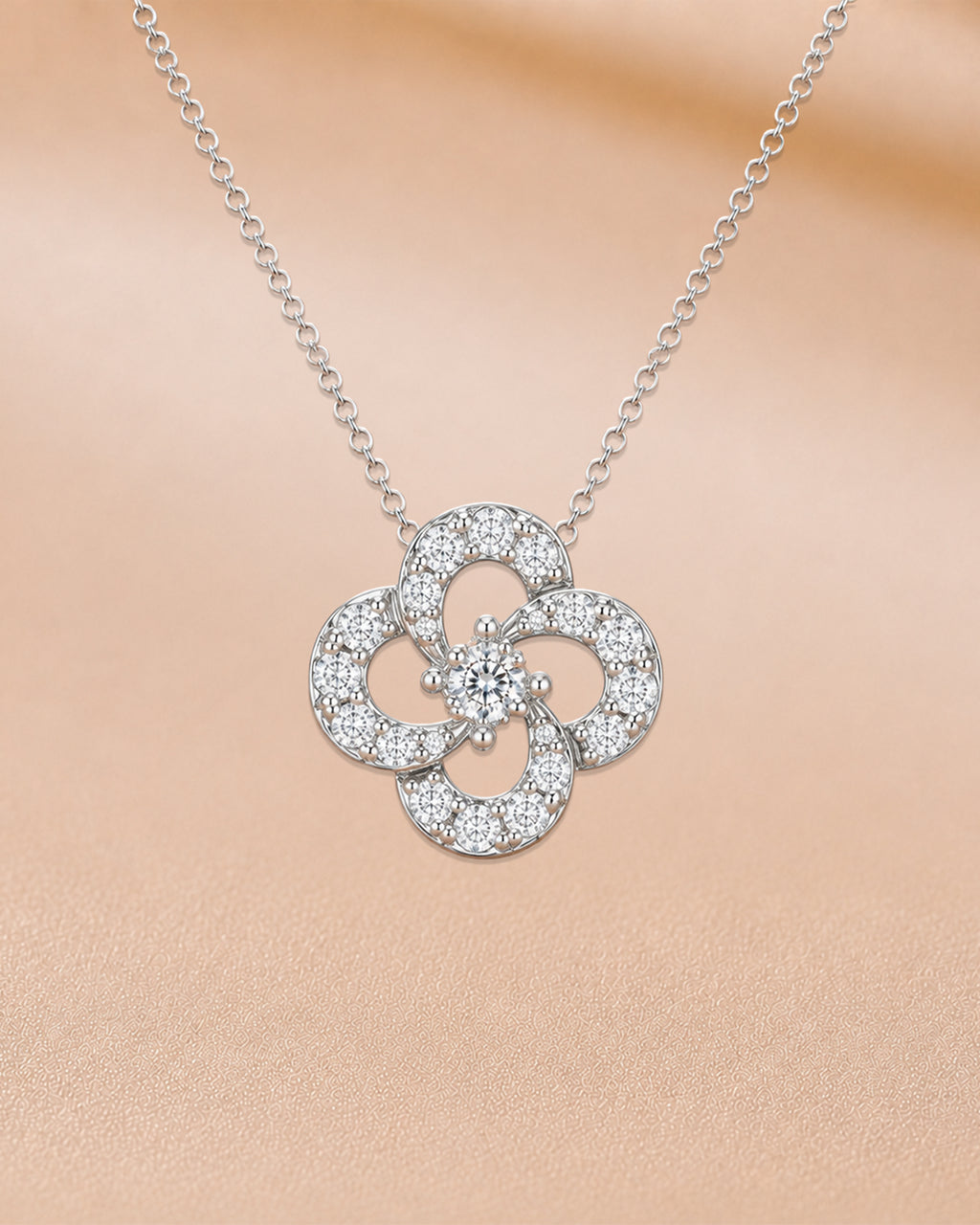Ore 14KT Yellow Gold Flower Pendant with Chain