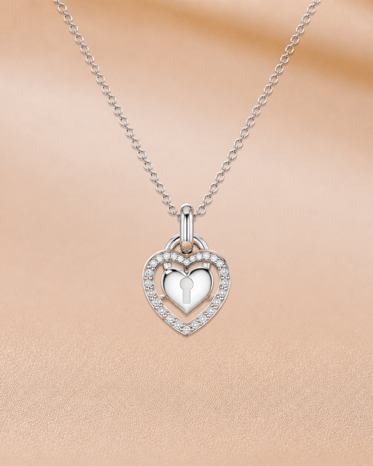 14K yellow gold heart pendant with chain by Oré