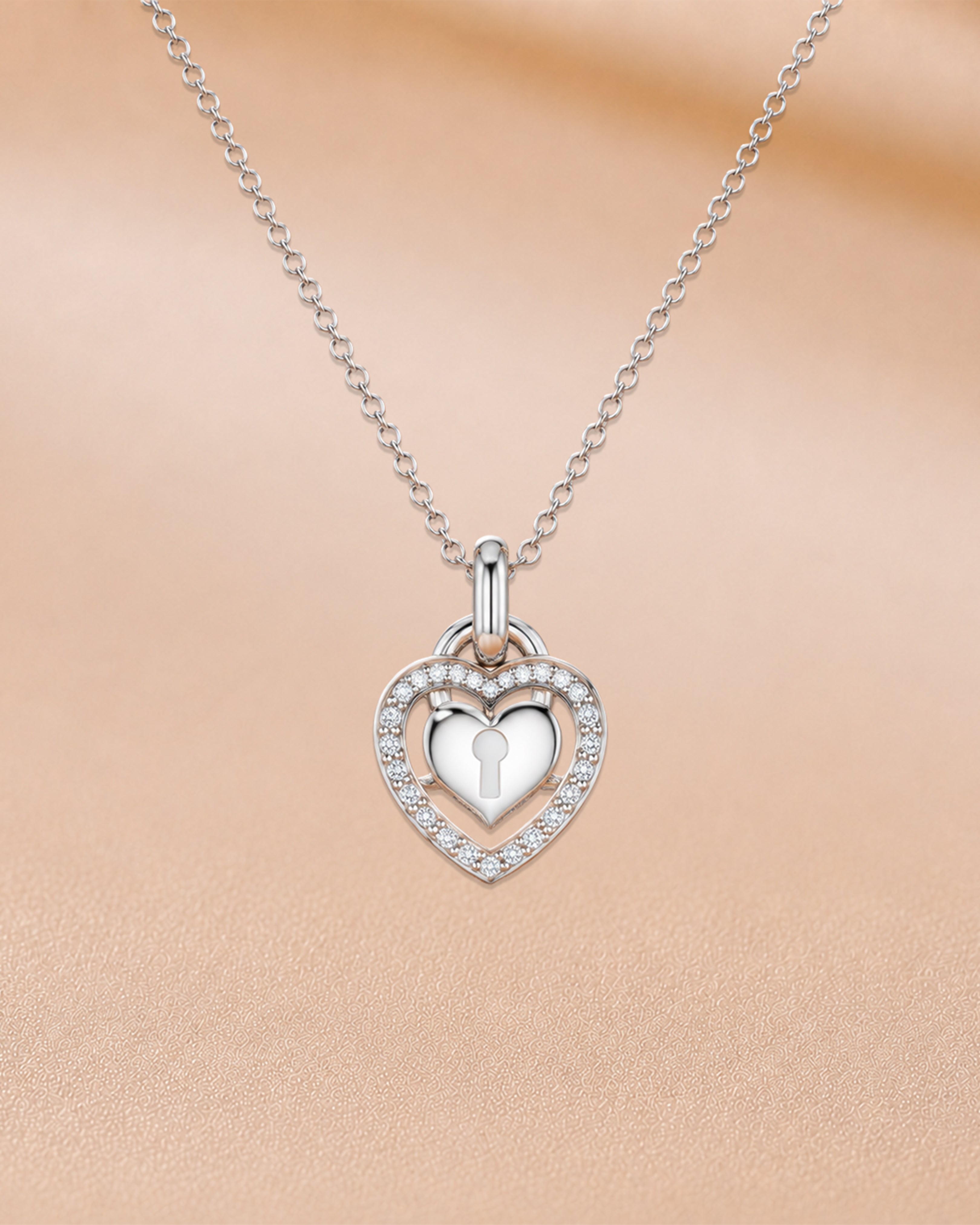 Ore 14KT Yellow Gold Heart Pendant with Chain