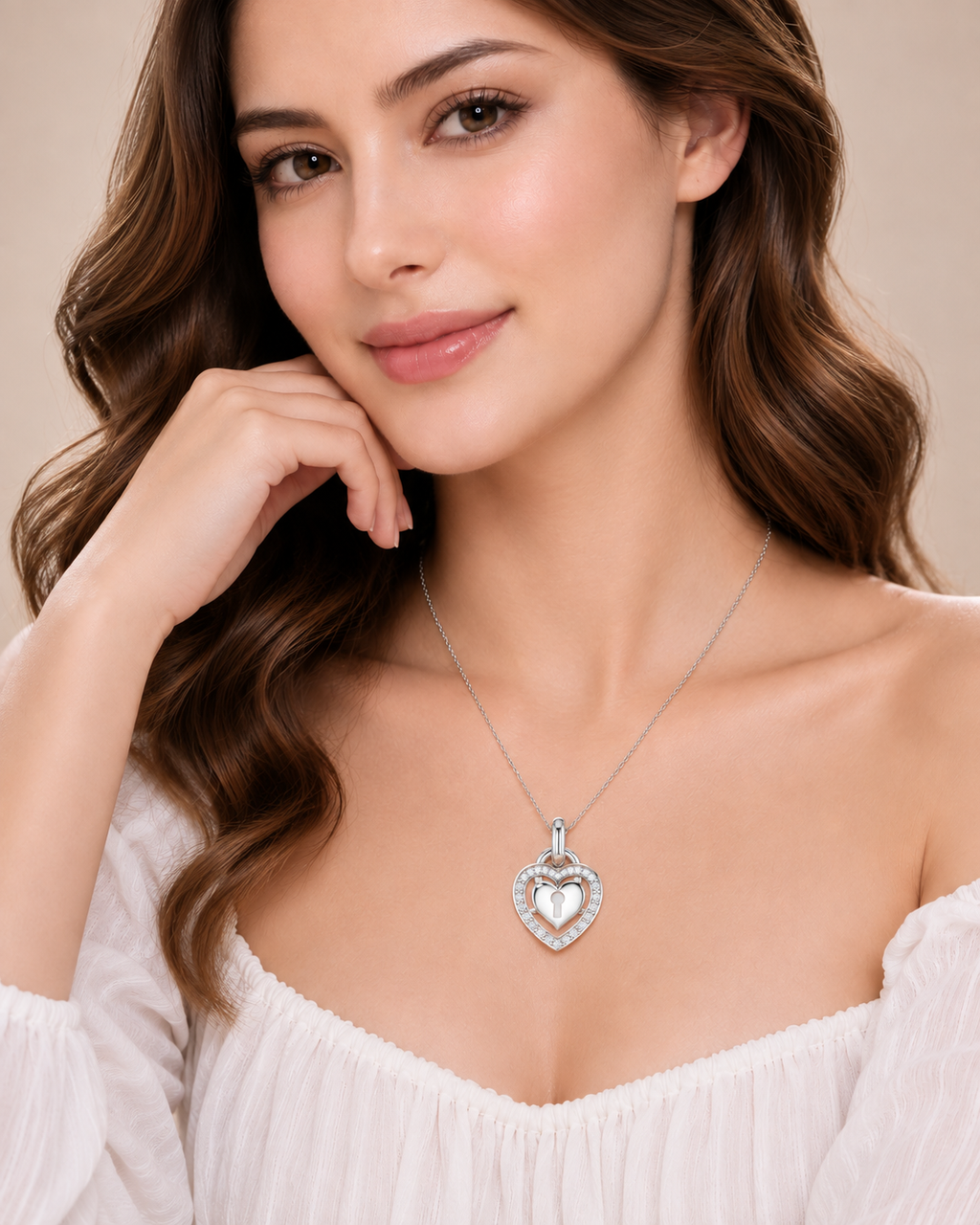 Ore 14KT Yellow Gold Heart Pendant with Chain