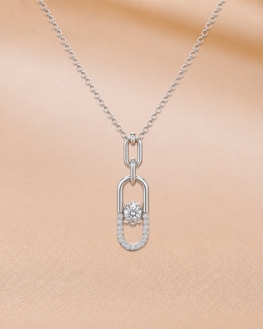 Ore 14KT Rose Gold Statement Pendant with Chain
