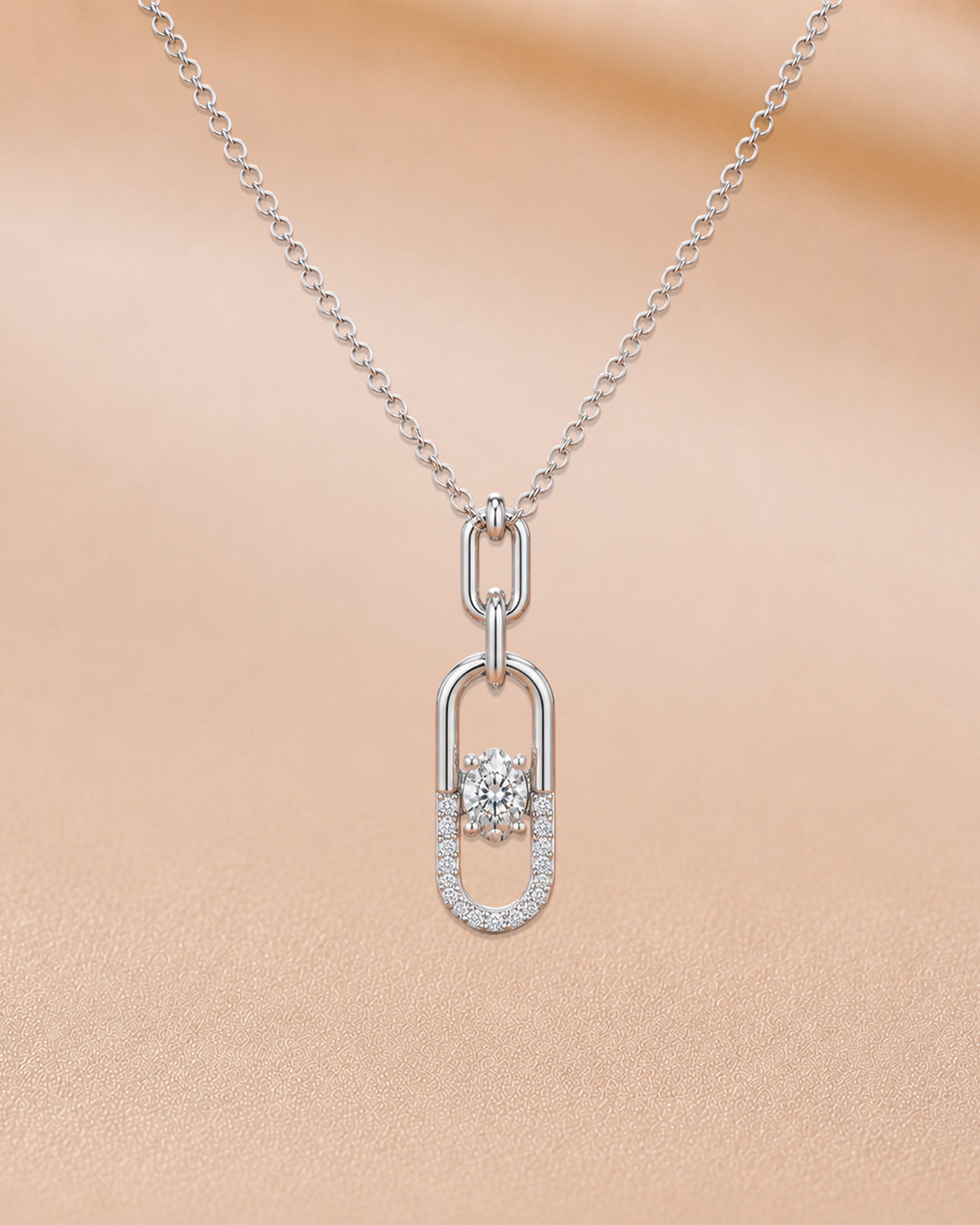 Ore 14KT Rose Gold Statement Pendant with Chain