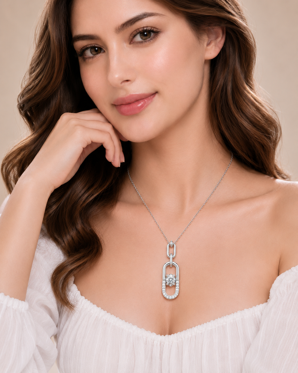 Ore 14KT Rose Gold Statement Pendant with Chain