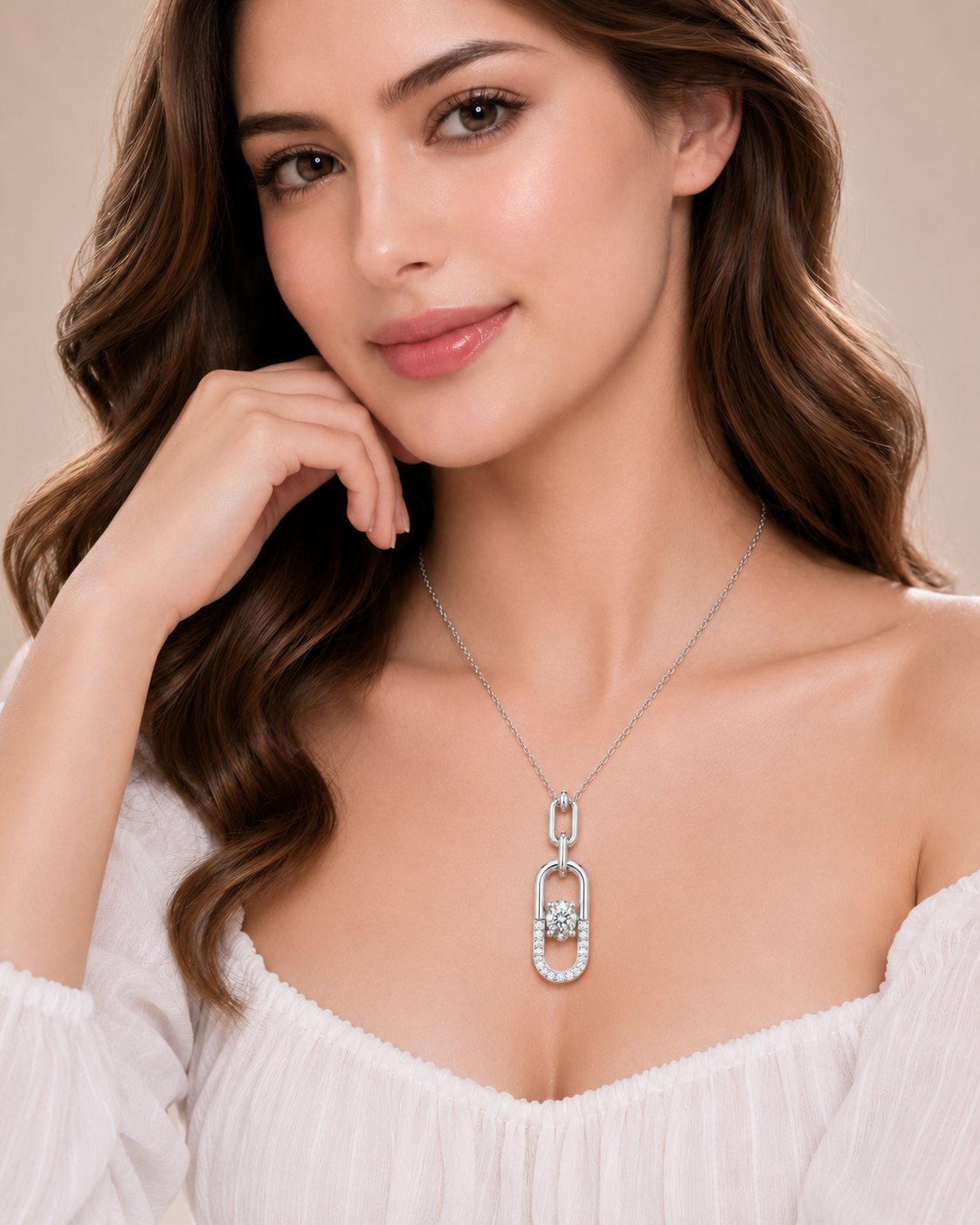Ore 14KT Rose Gold Statement Pendant with Chain