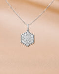 Ore 14KT Yellow Gold Hexagonal Pendant with Chain