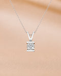 Ore 14KT Yellow Gold Rectangular Solitaire Pendant with Chain