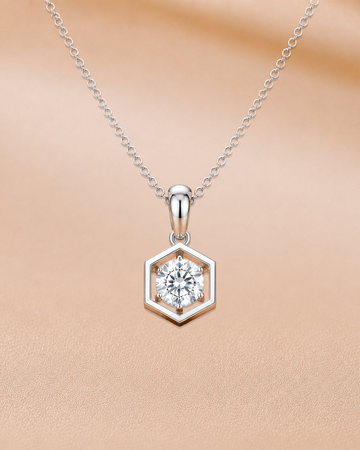 14K yellow gold diamond pendant with chain by Oré