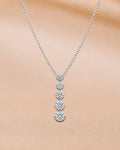 Ore 9K Yellow Gold Graduated Five-Stone Diamond Drop Necklace