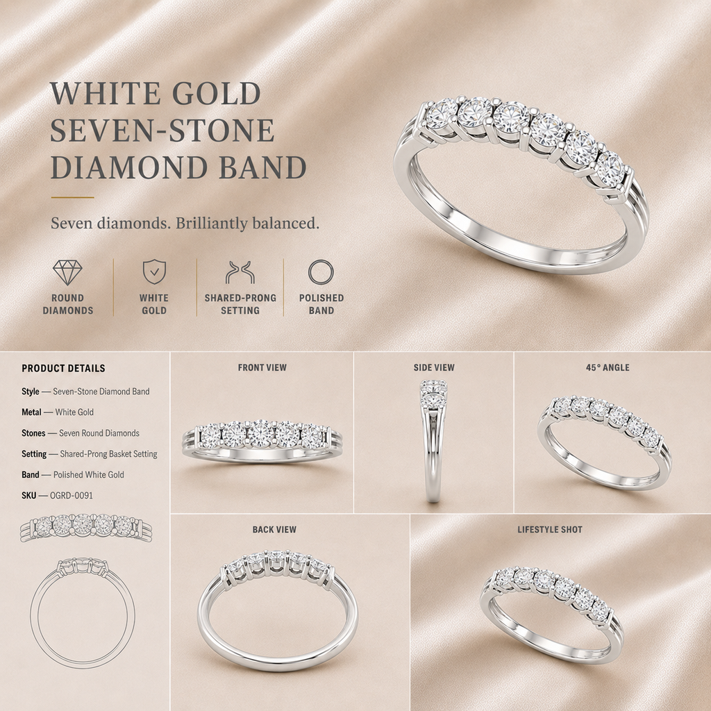 Ore 14KT Rose Gold Elegant Diamond Ring