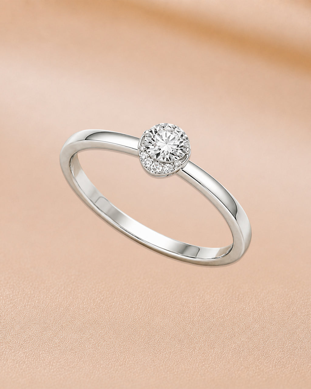 Ore 9K Rose Gold Round Halo Cluster Ring – Size 14