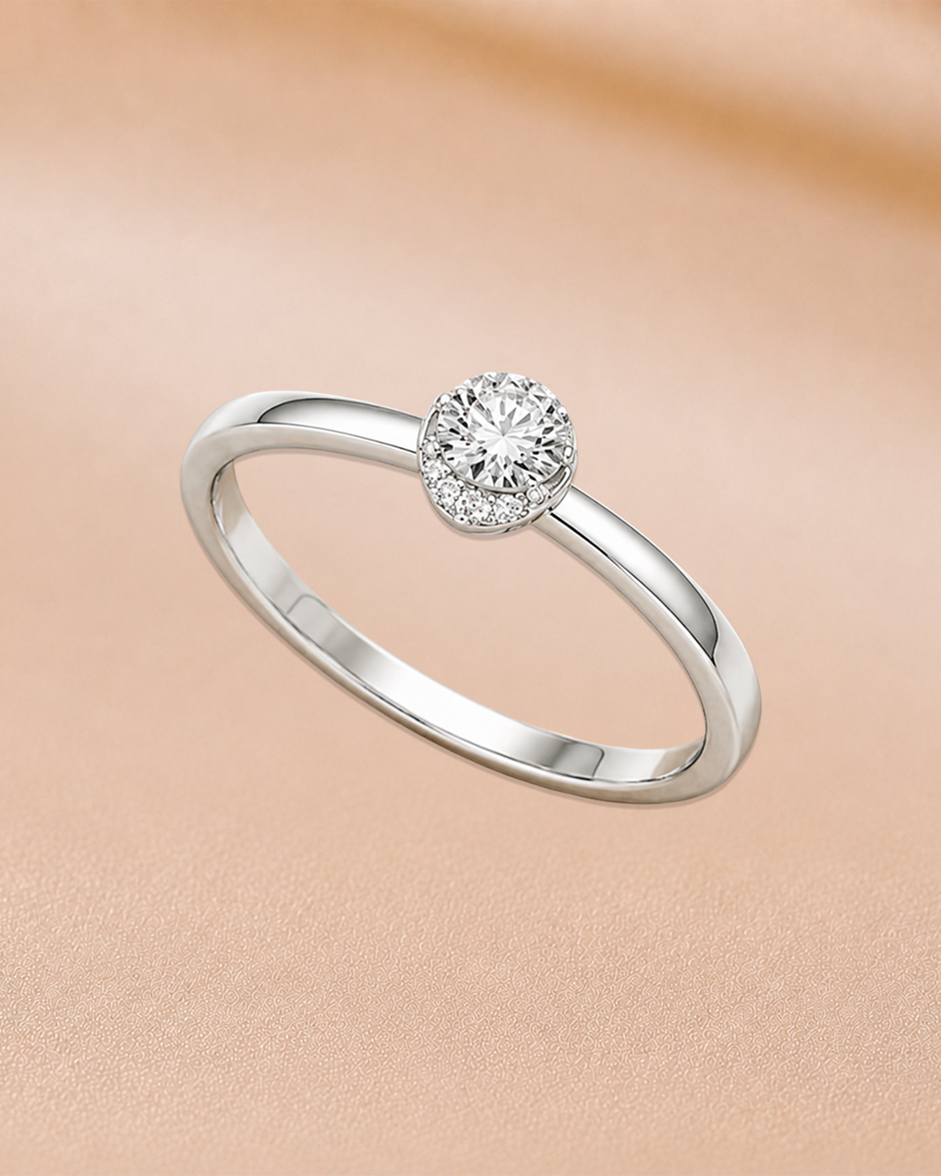 Ore 9K Rose Gold Round Halo Cluster Ring – Size 14