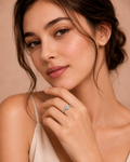 Ore 9K Rose Gold Round Halo Cluster Ring – Size 14