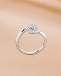 Ore 9K Yellow Gold Round Halo Cluster Ring – Size 14
