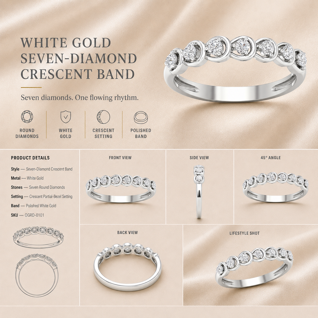 Ore 14KT Yellow Gold Standard Diamond Ring