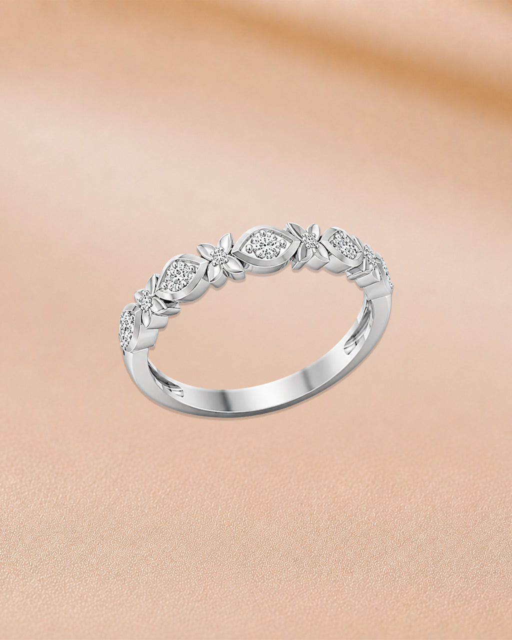 Ore 9K Yellow Gold Minimal Diamond Cluster Ring – Size 12