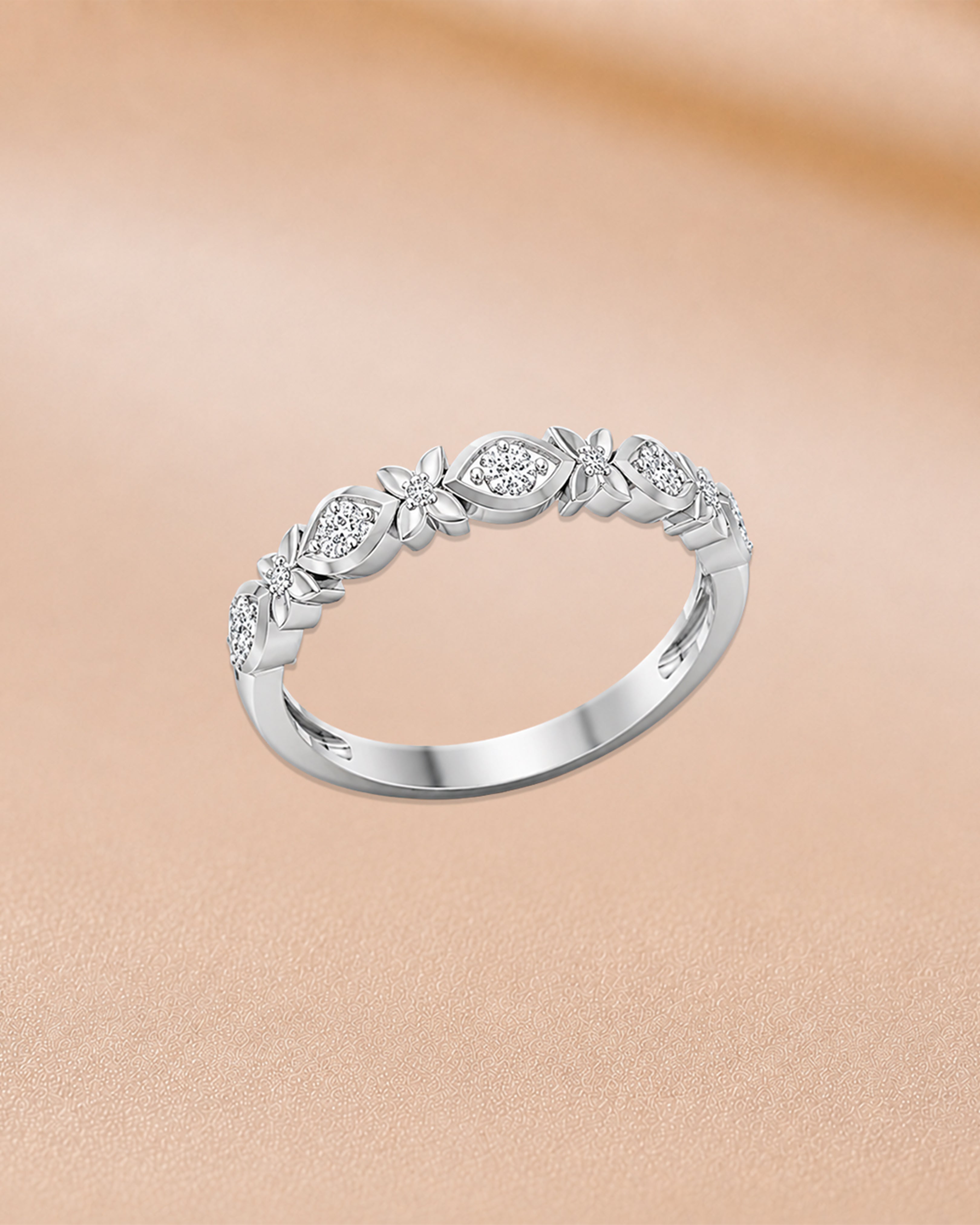 Ore 9K Yellow Gold Minimal Diamond Cluster Ring – Size 12