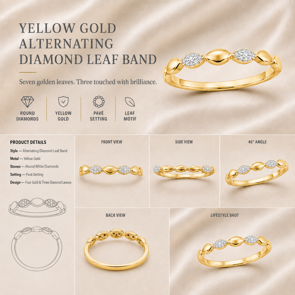 Ore 9K Yellow Gold Diamond Cluster Ring – Size 11