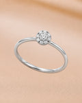 Ore 14KT Rose Gold Circular Solitaire Diamond Ring