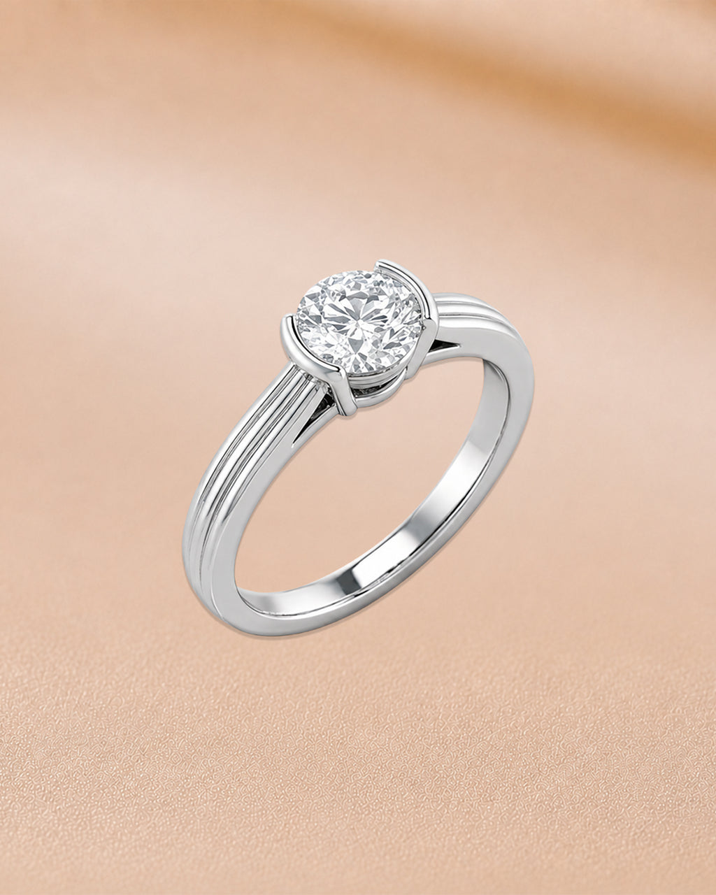 Ore 9K Rose Gold Classic Solitaire Engagement Ring – Size 12