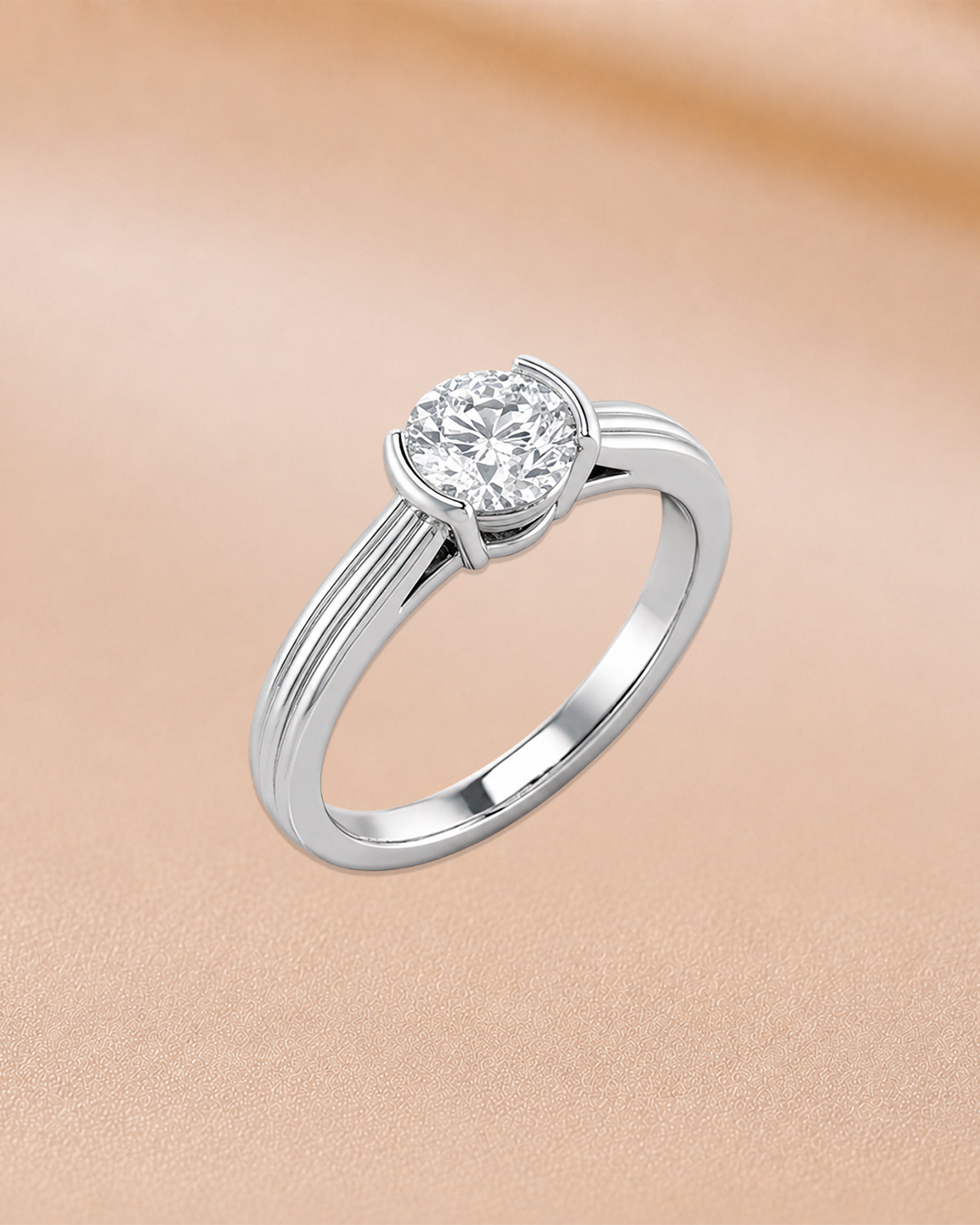 Ore 9K Rose Gold Classic Solitaire Engagement Ring – Size 12