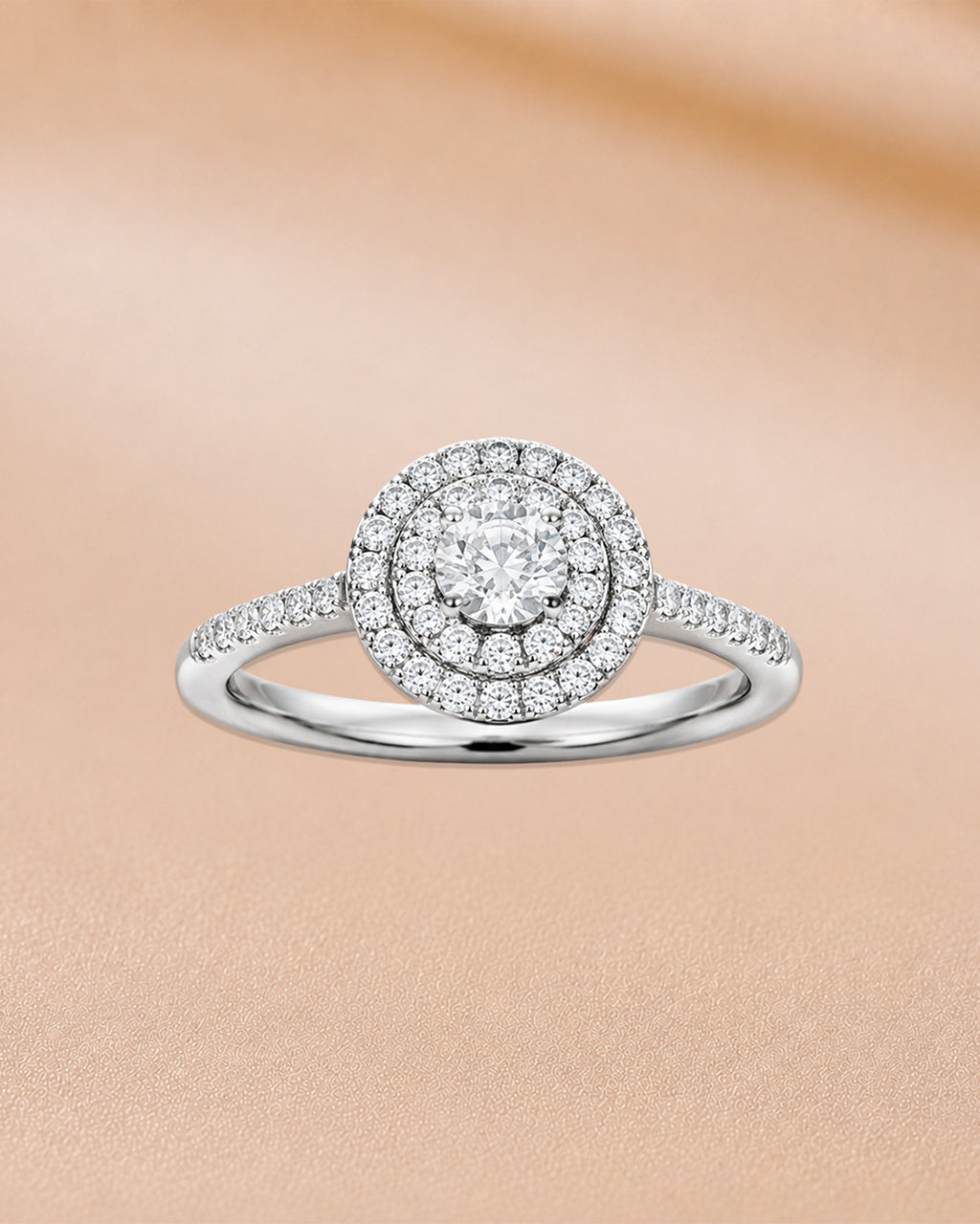 Ore 14KT Yellow Gold Layered Circle Diamond Ring