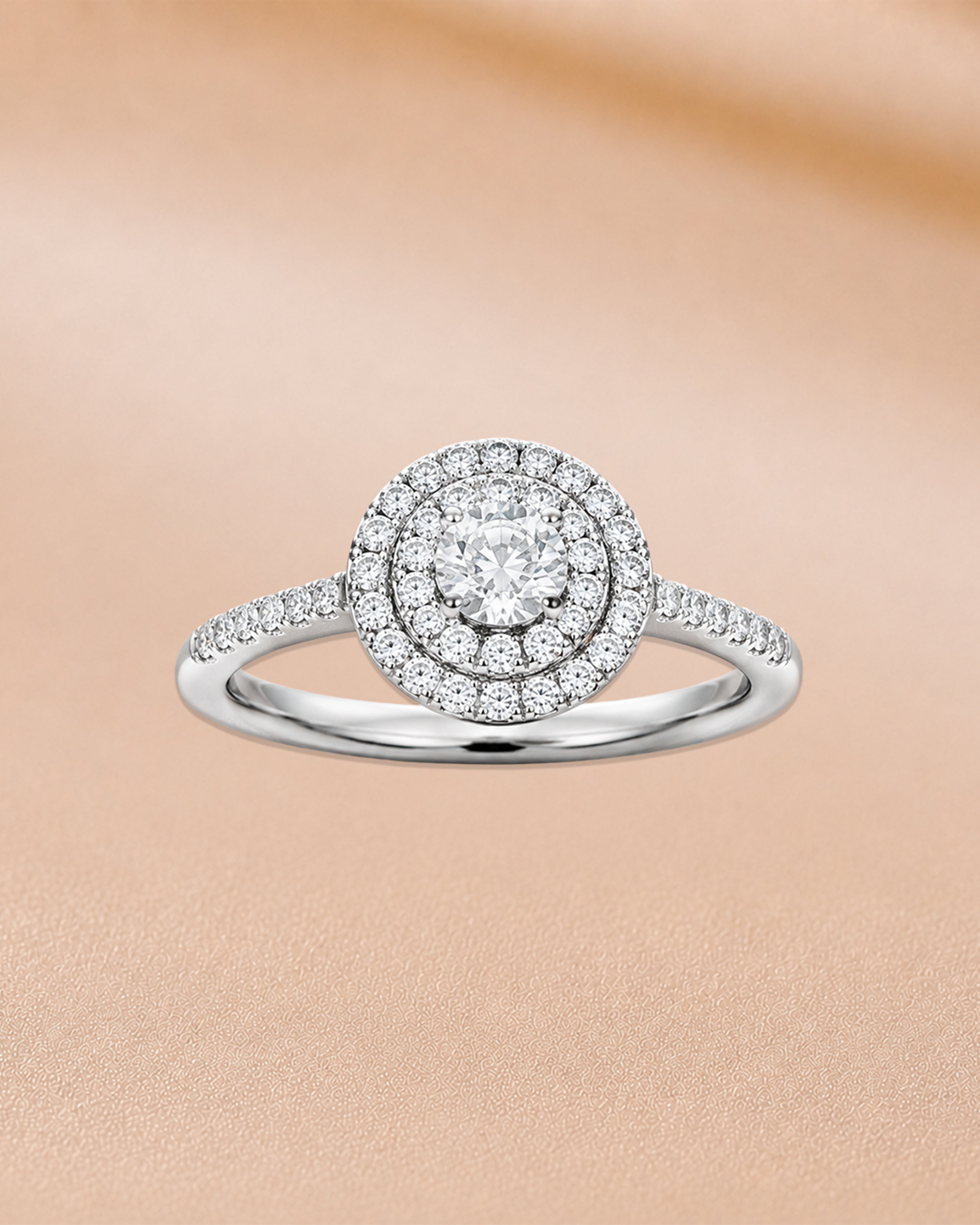 Ore 14KT Yellow Gold Layered Circle Diamond Ring