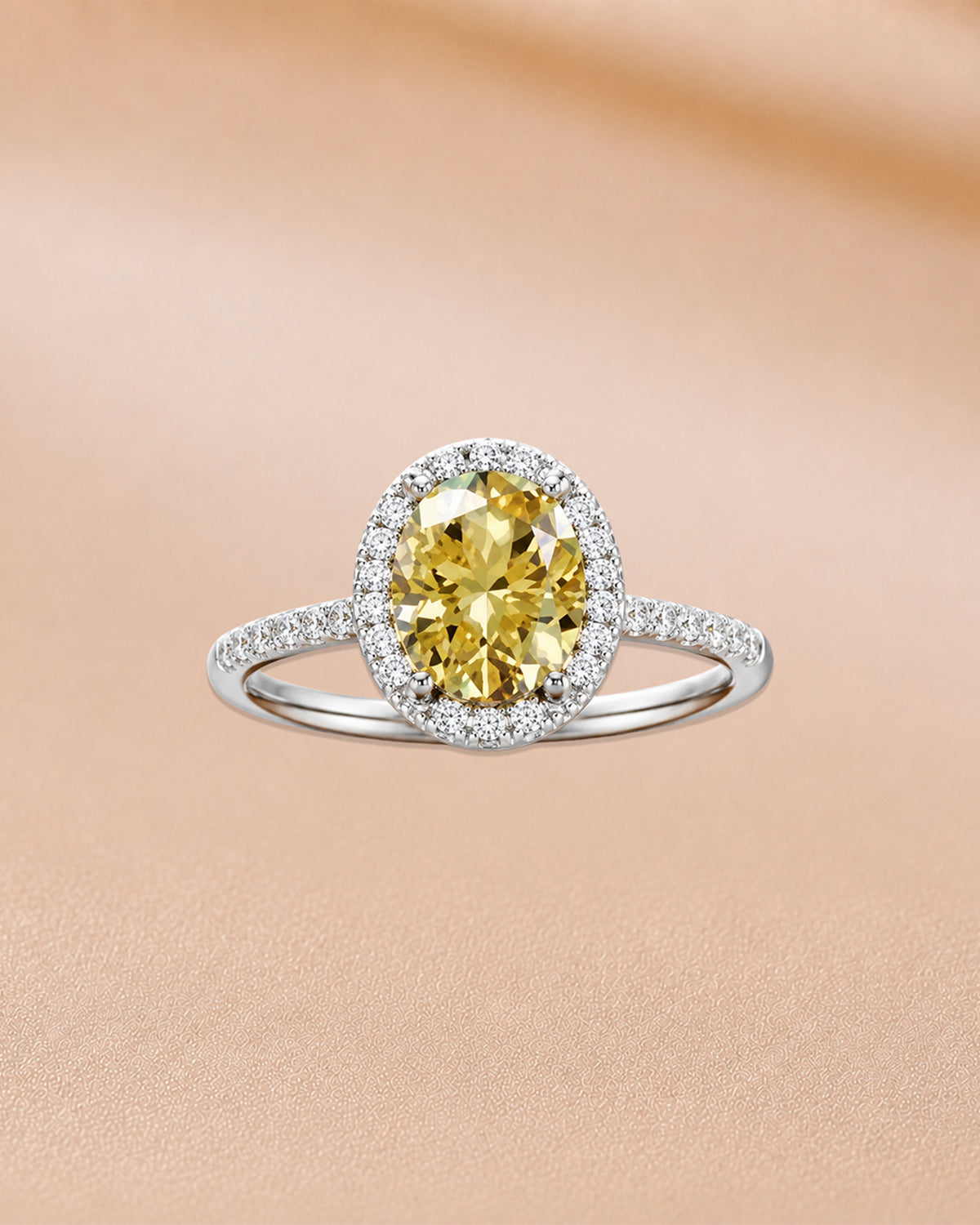 14K yellow gold ring set with a yellow diamond by Oré