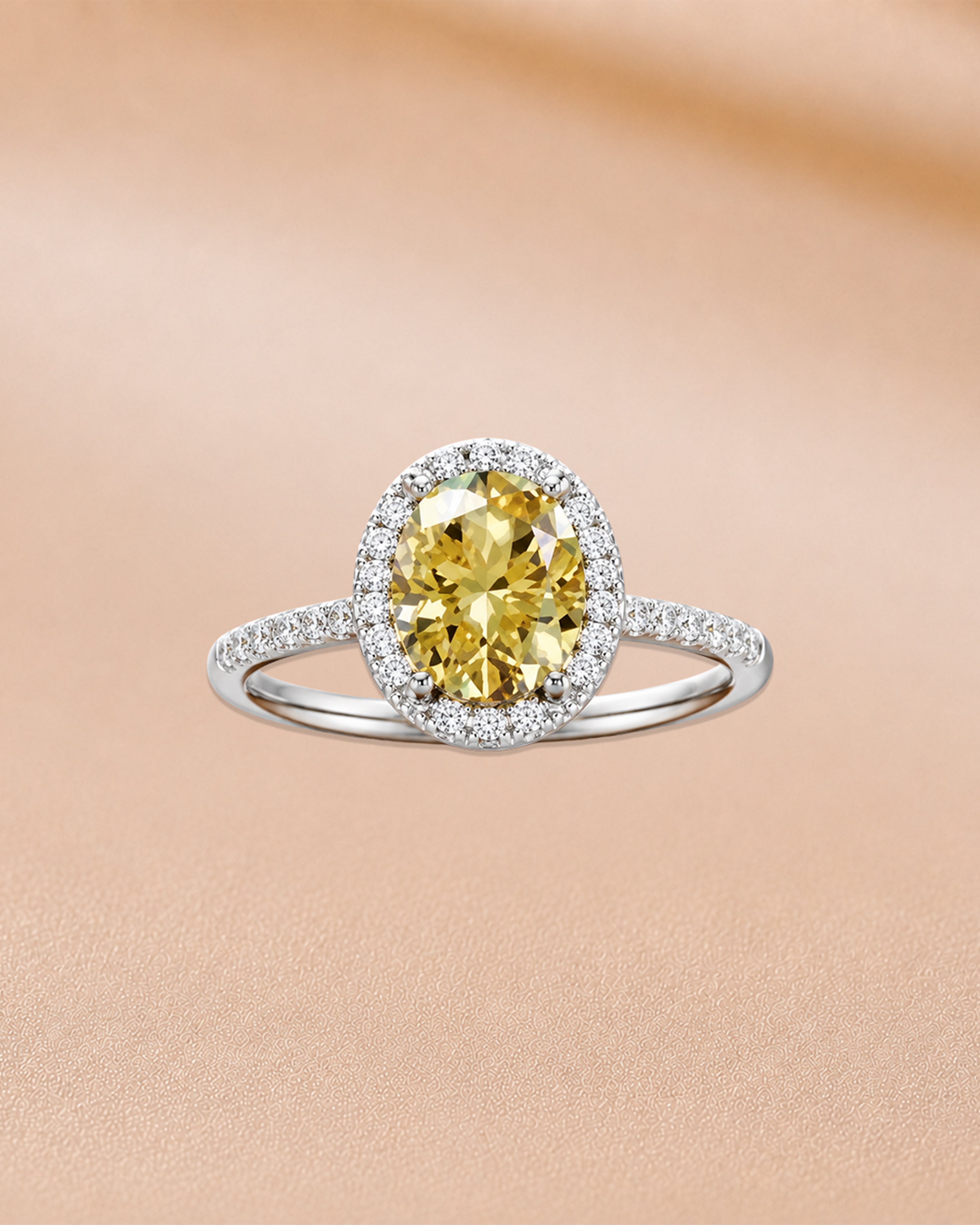 Ore 14KT Yellow Gold Yellow Diamond Ring