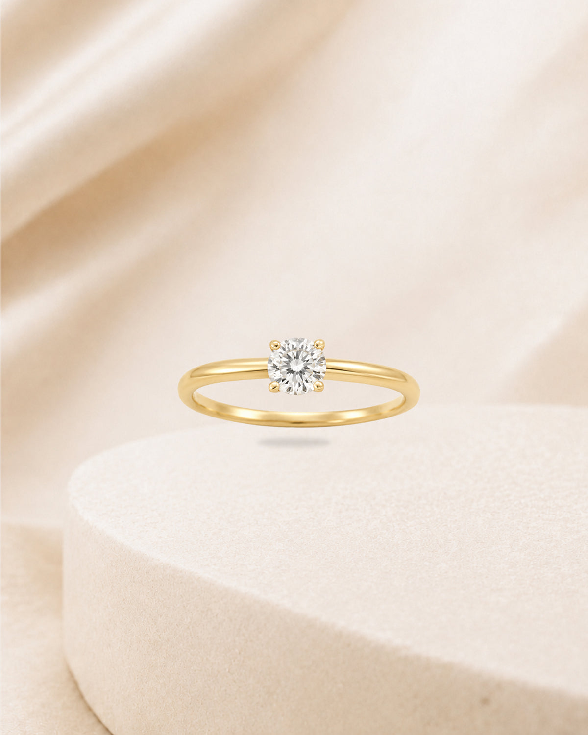 14K gold heart and butterfly diamond ring by Oré, view 4