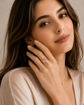 Ore 9K Gold Double Floral Cluster Bypass Ring