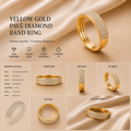 Ore 9K Gold Wide Pave Diamond Band Ring