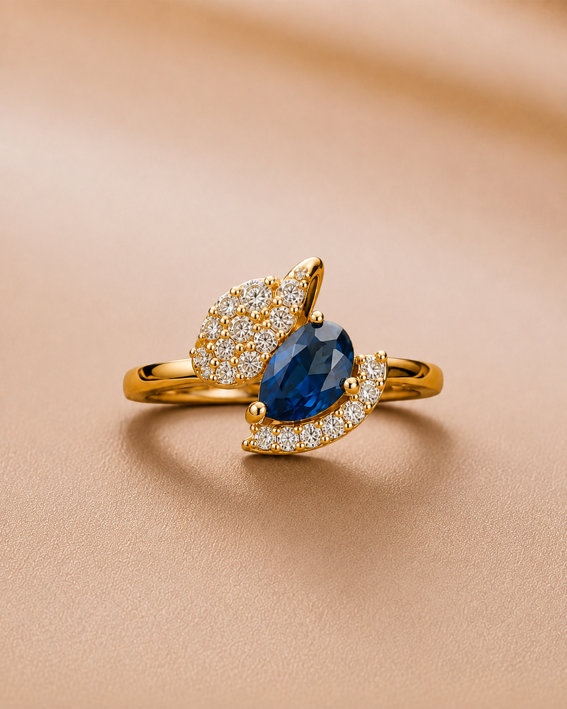 Ore 9K Gold Butterfly-Inspired Gemstone Ring