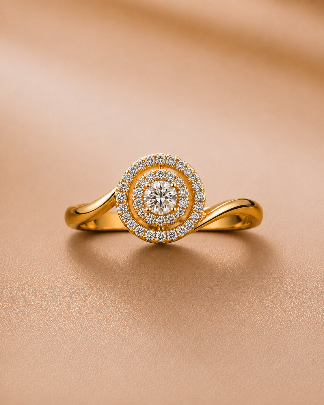 Ore 14KT Yellow Gold Circular Ring