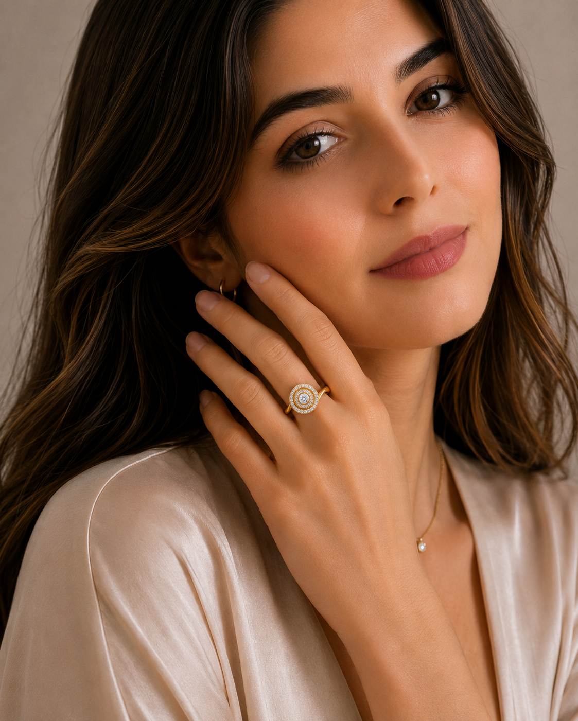 Ore 14KT Yellow Gold Circular Ring