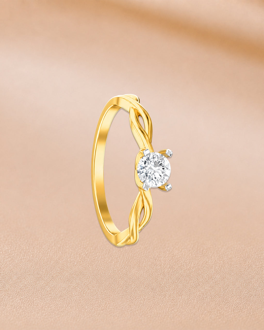 Ore 14KT Yellow Gold Solitaire Ring