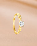 Ore 14KT Yellow Gold Solitaire Ring