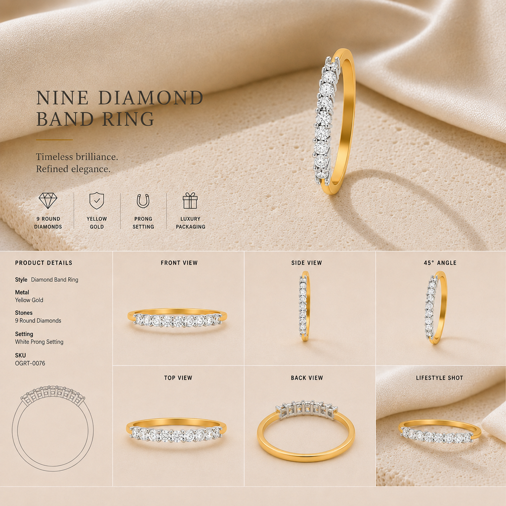Ore 14KT Yellow Gold Standard Ring